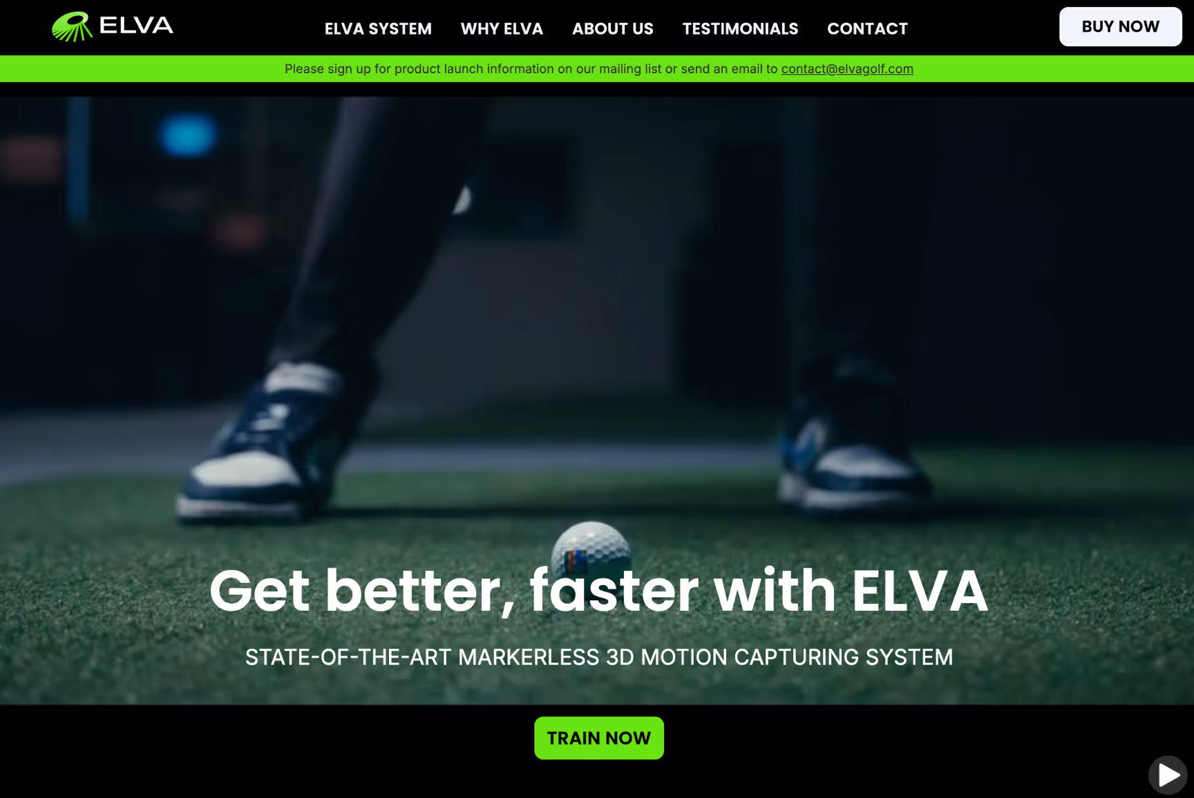 ELVA Golf website preview